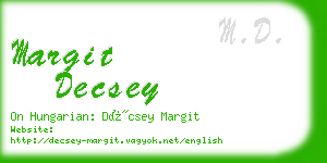 margit decsey business card